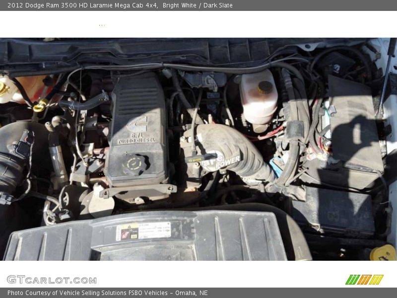 Bright White / Dark Slate 2012 Dodge Ram 3500 HD Laramie Mega Cab 4x4