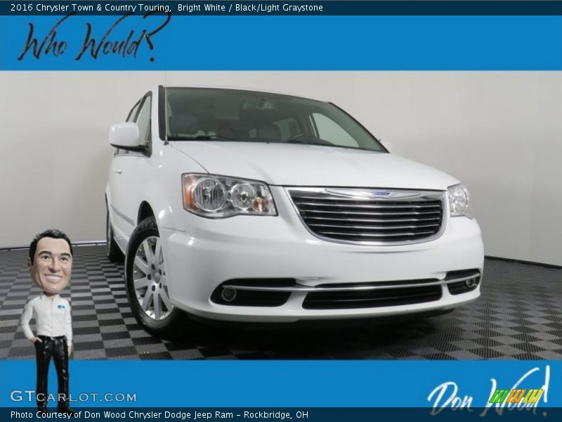 Bright White / Black/Light Graystone 2016 Chrysler Town & Country Touring