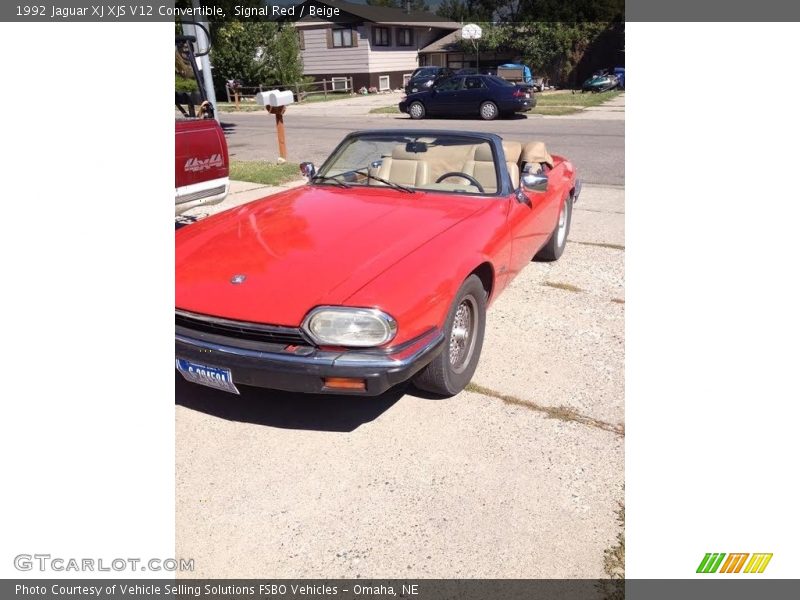 Signal Red / Beige 1992 Jaguar XJ XJS V12 Convertible