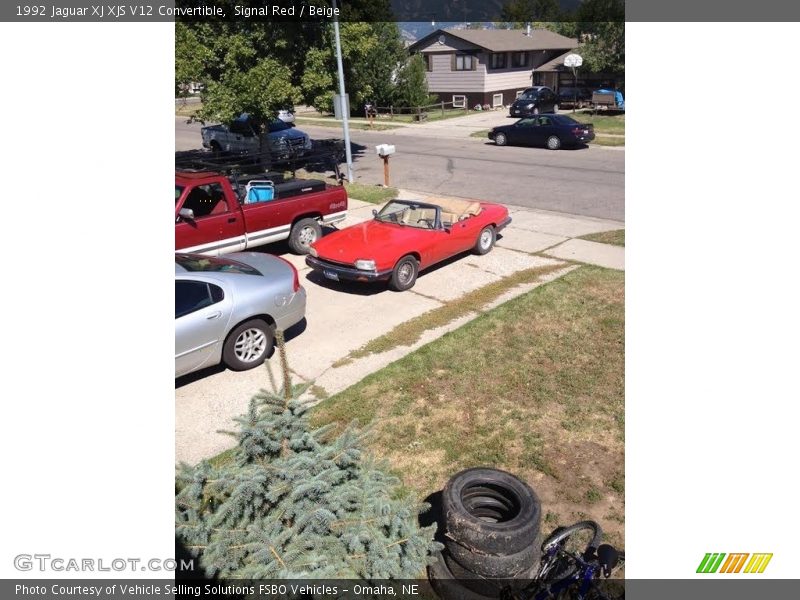 Signal Red / Beige 1992 Jaguar XJ XJS V12 Convertible