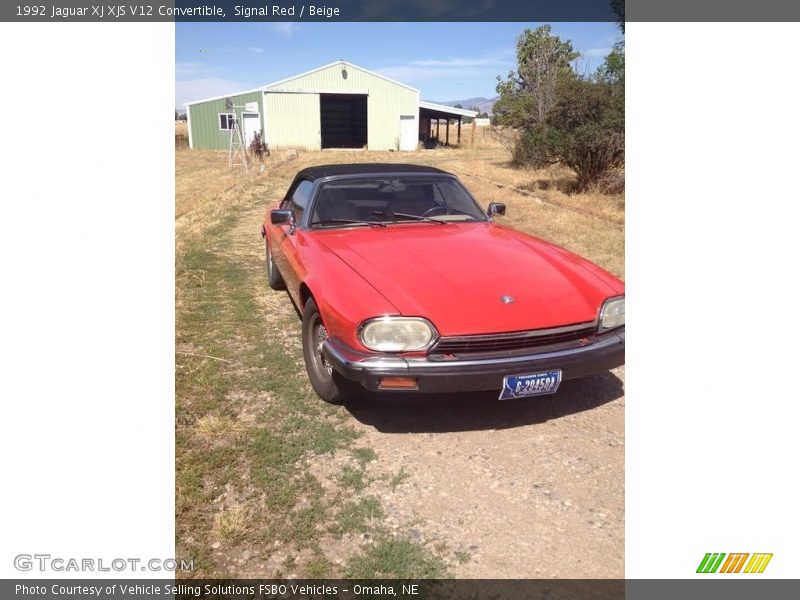 Signal Red / Beige 1992 Jaguar XJ XJS V12 Convertible