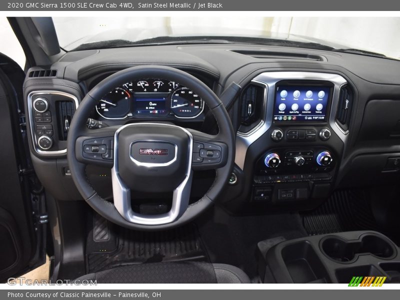 Satin Steel Metallic / Jet Black 2020 GMC Sierra 1500 SLE Crew Cab 4WD