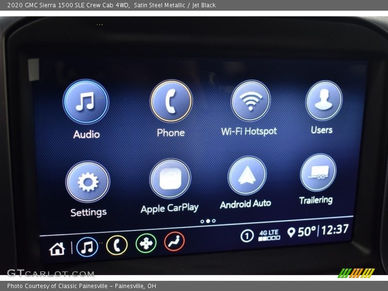 Satin Steel Metallic / Jet Black 2020 GMC Sierra 1500 SLE Crew Cab 4WD