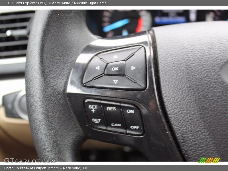 Oxford White / Medium Light Camel 2017 Ford Explorer FWD