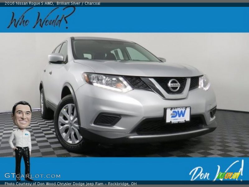 Brilliant Silver / Charcoal 2016 Nissan Rogue S AWD