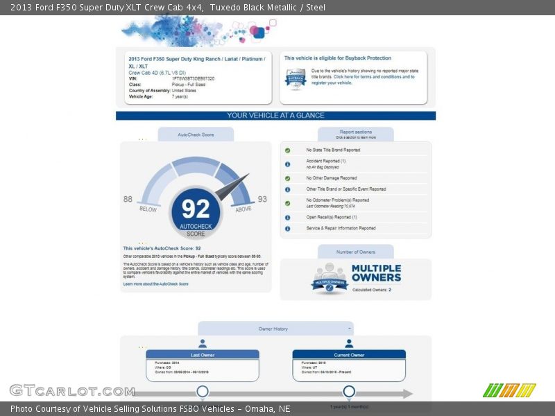 Tuxedo Black Metallic / Steel 2013 Ford F350 Super Duty XLT Crew Cab 4x4