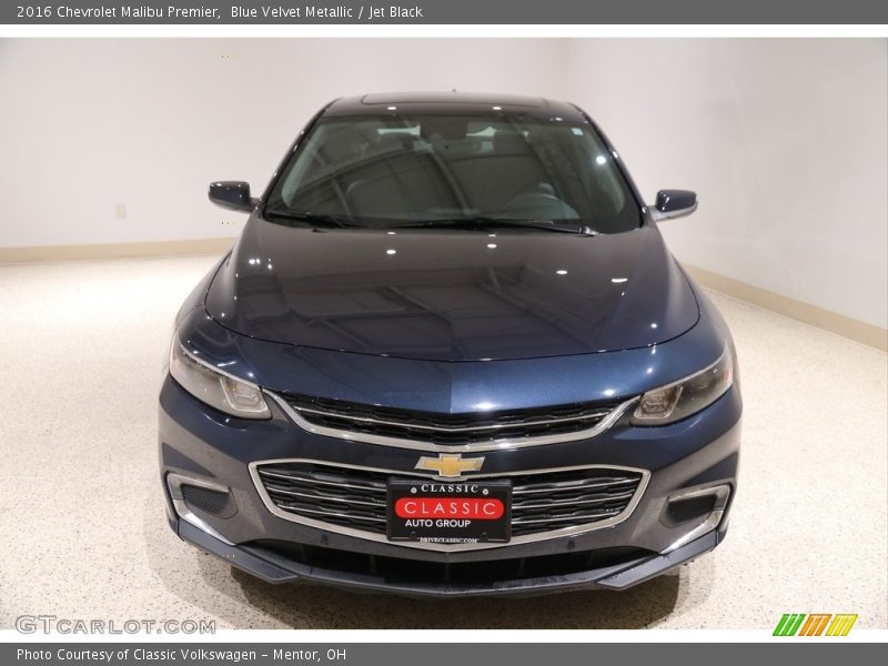 Blue Velvet Metallic / Jet Black 2016 Chevrolet Malibu Premier