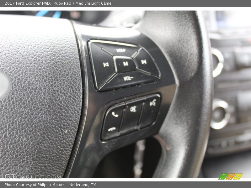 Ruby Red / Medium Light Camel 2017 Ford Explorer FWD