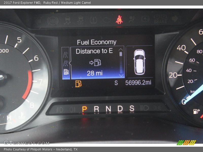 Ruby Red / Medium Light Camel 2017 Ford Explorer FWD