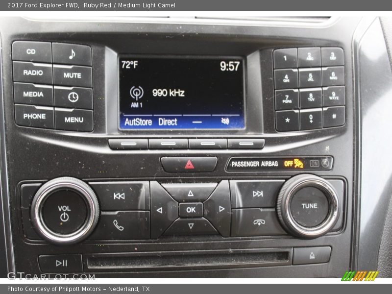 Ruby Red / Medium Light Camel 2017 Ford Explorer FWD