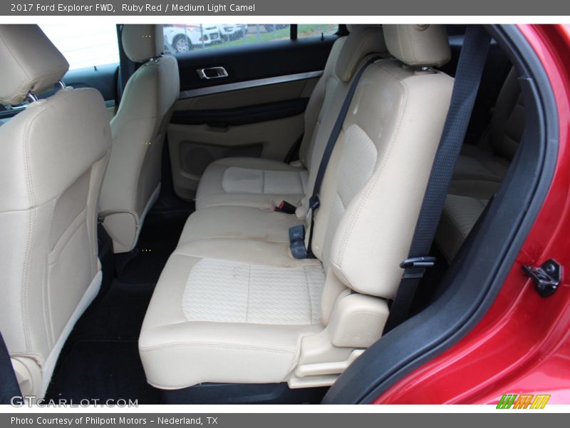 Ruby Red / Medium Light Camel 2017 Ford Explorer FWD