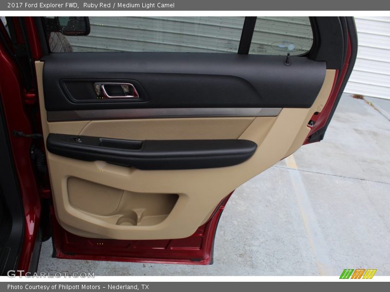 Ruby Red / Medium Light Camel 2017 Ford Explorer FWD