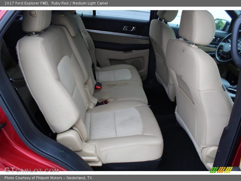 Ruby Red / Medium Light Camel 2017 Ford Explorer FWD