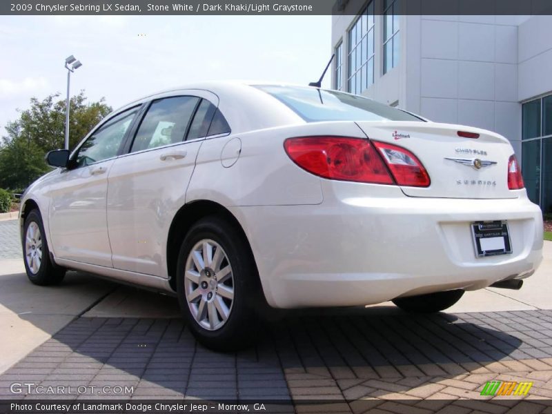 Stone White / Dark Khaki/Light Graystone 2009 Chrysler Sebring LX Sedan