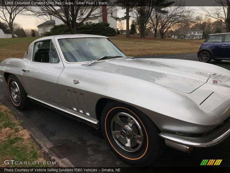 Silver Pearl / Black 1966 Chevrolet Corvette Sting Ray Coupe