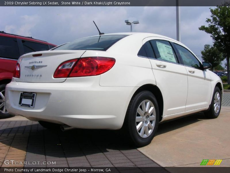 Stone White / Dark Khaki/Light Graystone 2009 Chrysler Sebring LX Sedan
