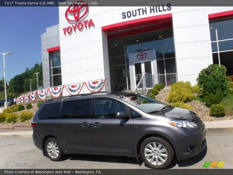 Silver Sky Metallic / Ash 2017 Toyota Sienna XLE AWD