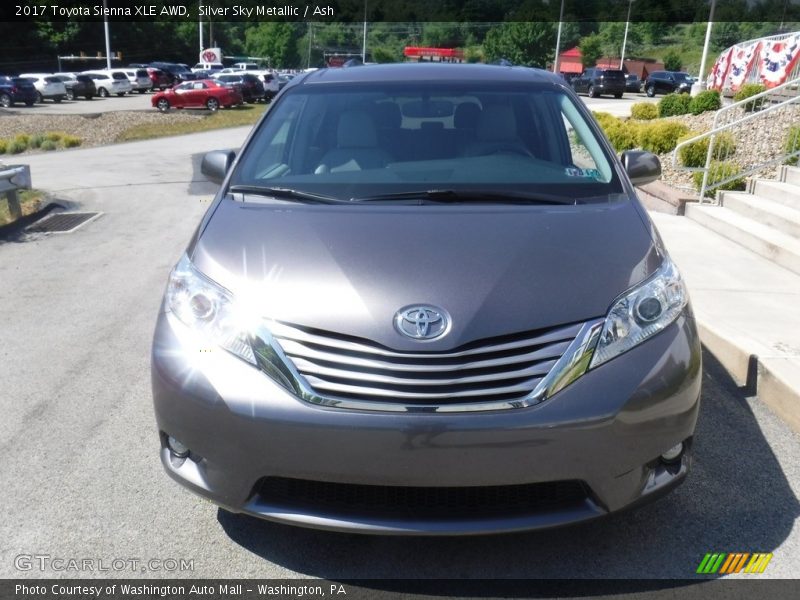 Silver Sky Metallic / Ash 2017 Toyota Sienna XLE AWD