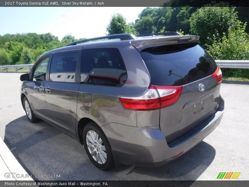 Silver Sky Metallic / Ash 2017 Toyota Sienna XLE AWD