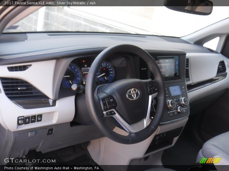 Silver Sky Metallic / Ash 2017 Toyota Sienna XLE AWD