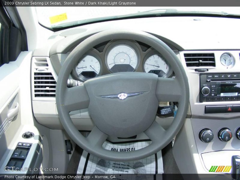 Stone White / Dark Khaki/Light Graystone 2009 Chrysler Sebring LX Sedan