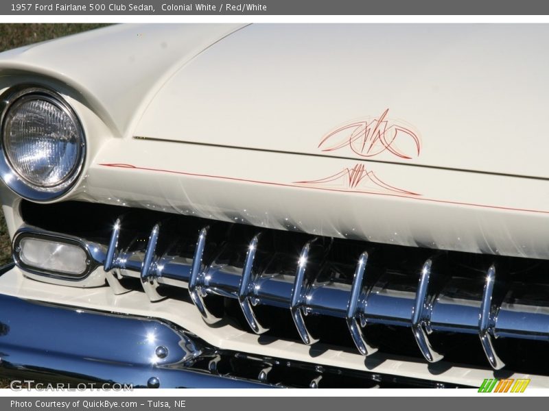 Colonial White / Red/White 1957 Ford Fairlane 500 Club Sedan