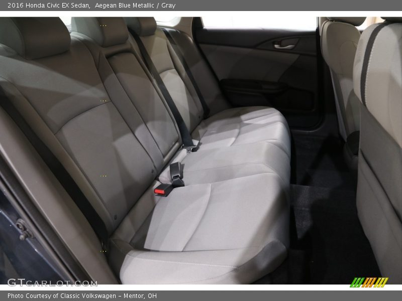 Aegean Blue Metallic / Gray 2016 Honda Civic EX Sedan