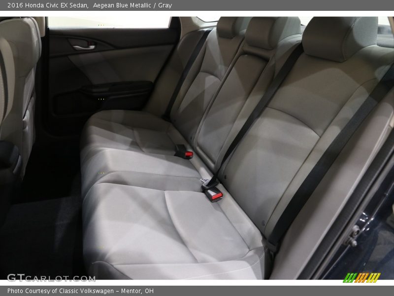 Aegean Blue Metallic / Gray 2016 Honda Civic EX Sedan