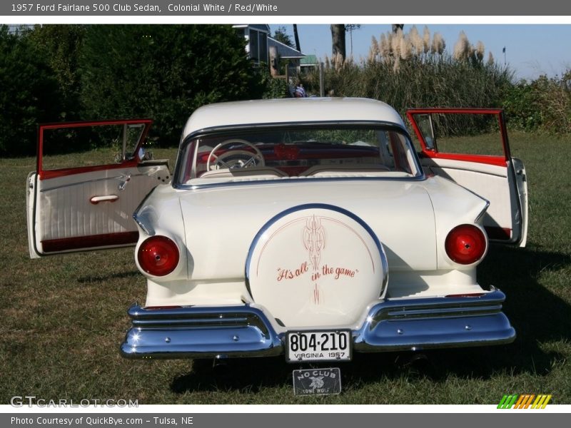 Colonial White / Red/White 1957 Ford Fairlane 500 Club Sedan