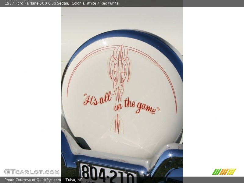Colonial White / Red/White 1957 Ford Fairlane 500 Club Sedan