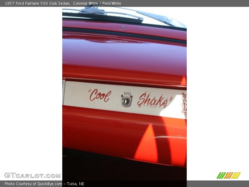 Colonial White / Red/White 1957 Ford Fairlane 500 Club Sedan