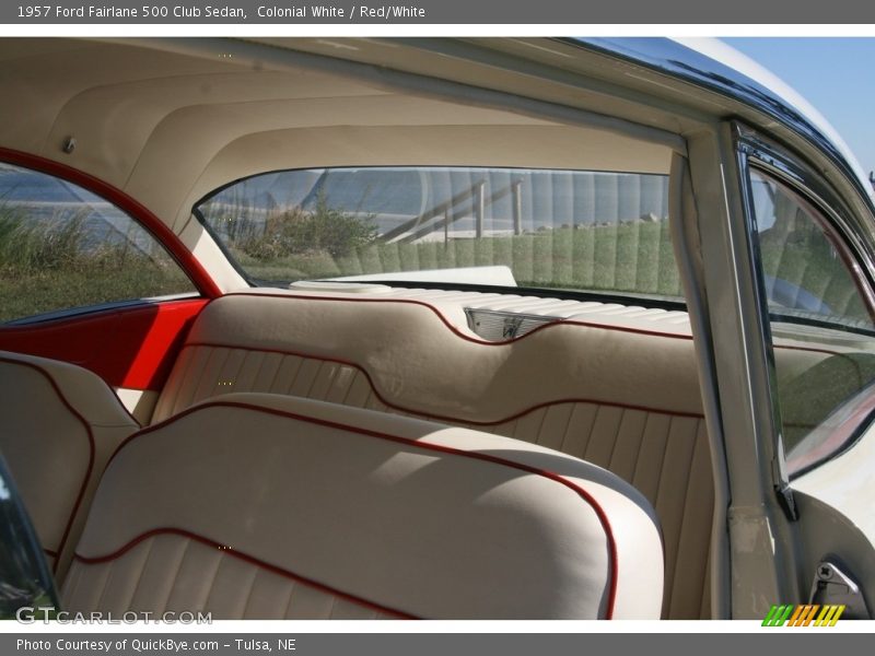 Colonial White / Red/White 1957 Ford Fairlane 500 Club Sedan
