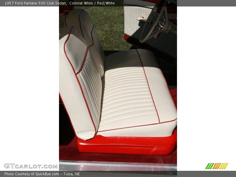 Colonial White / Red/White 1957 Ford Fairlane 500 Club Sedan