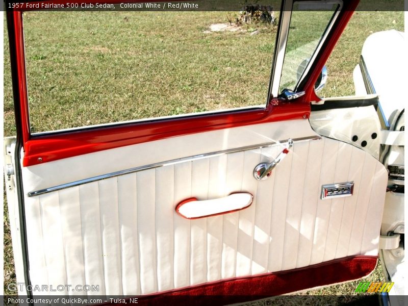 Colonial White / Red/White 1957 Ford Fairlane 500 Club Sedan