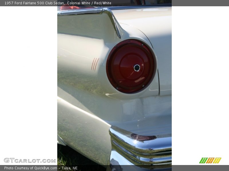 Colonial White / Red/White 1957 Ford Fairlane 500 Club Sedan