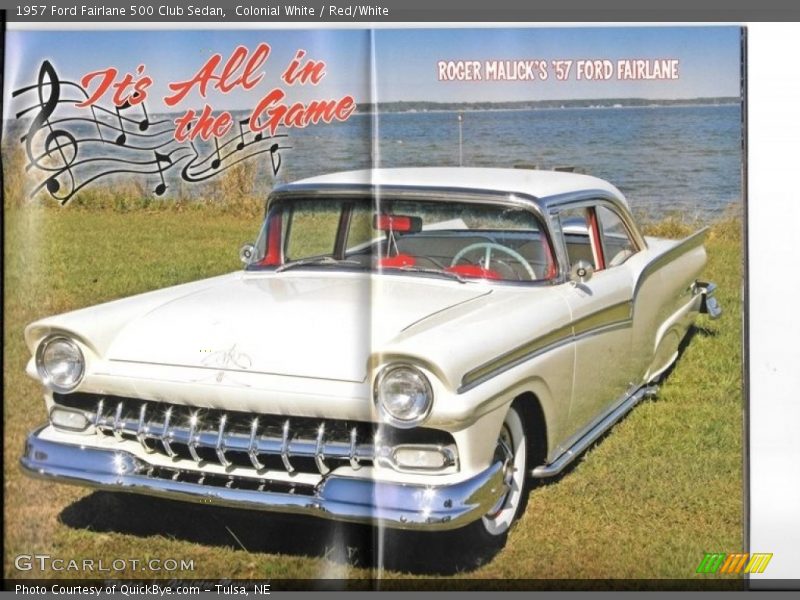 Colonial White / Red/White 1957 Ford Fairlane 500 Club Sedan