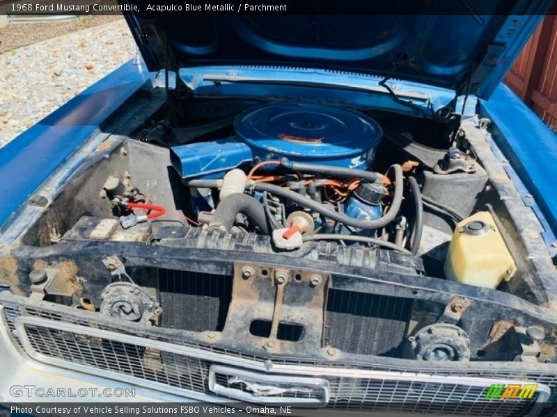 Acapulco Blue Metallic / Parchment 1968 Ford Mustang Convertible