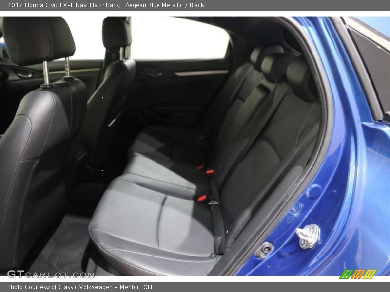 Aegean Blue Metallic / Black 2017 Honda Civic EX-L Navi Hatchback