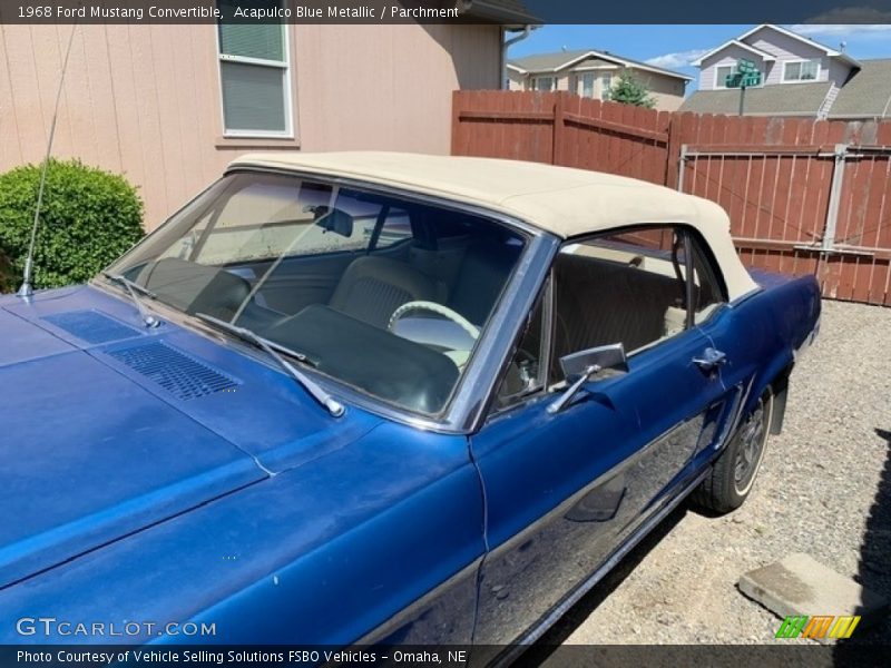 Acapulco Blue Metallic / Parchment 1968 Ford Mustang Convertible