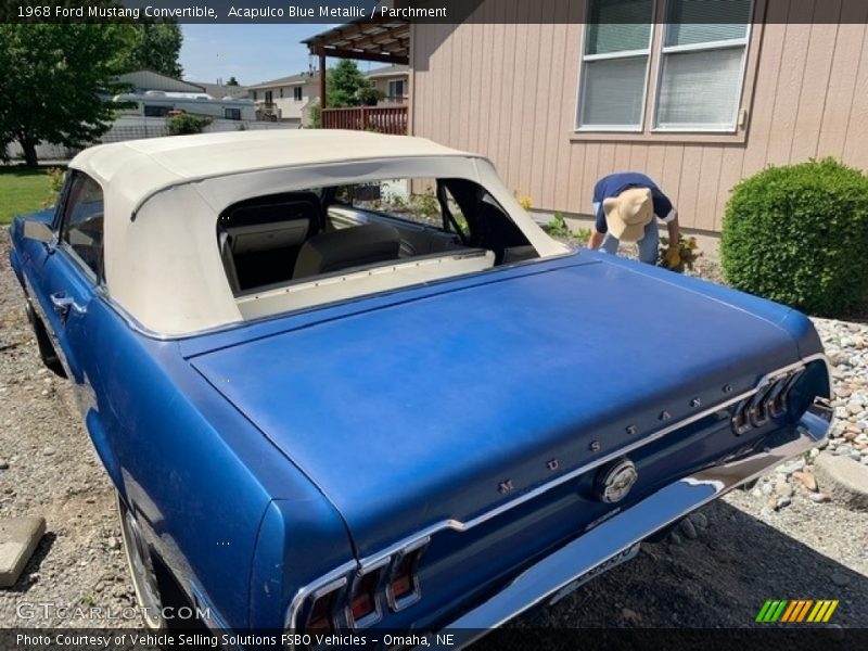 Acapulco Blue Metallic / Parchment 1968 Ford Mustang Convertible