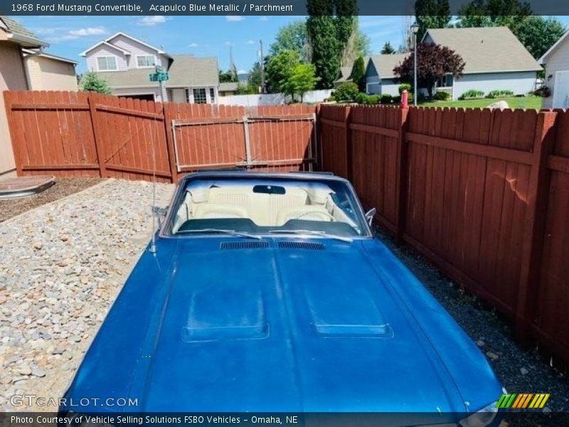 Acapulco Blue Metallic / Parchment 1968 Ford Mustang Convertible