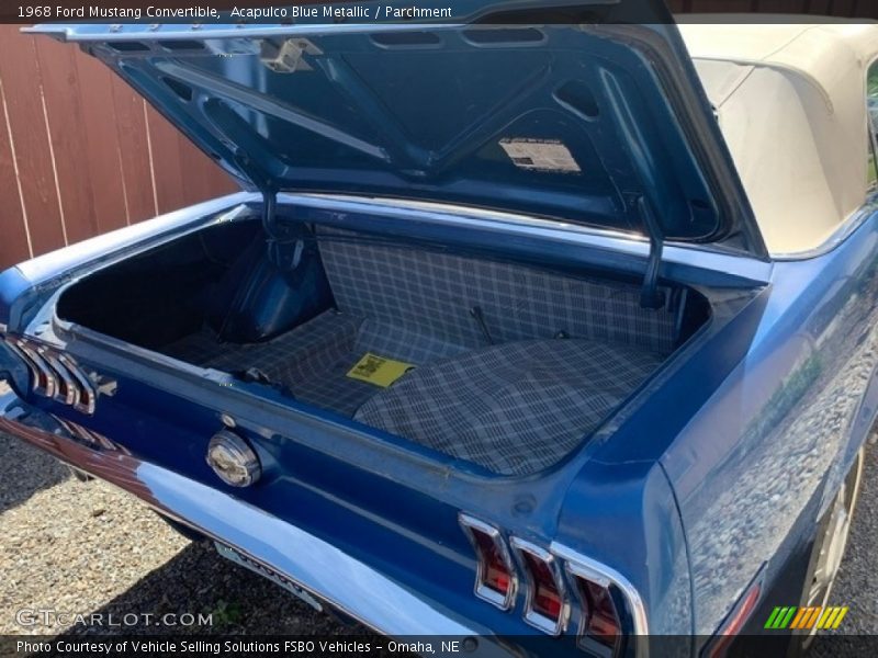 Acapulco Blue Metallic / Parchment 1968 Ford Mustang Convertible