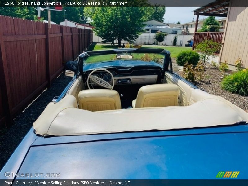 Acapulco Blue Metallic / Parchment 1968 Ford Mustang Convertible