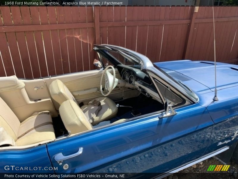 Acapulco Blue Metallic / Parchment 1968 Ford Mustang Convertible