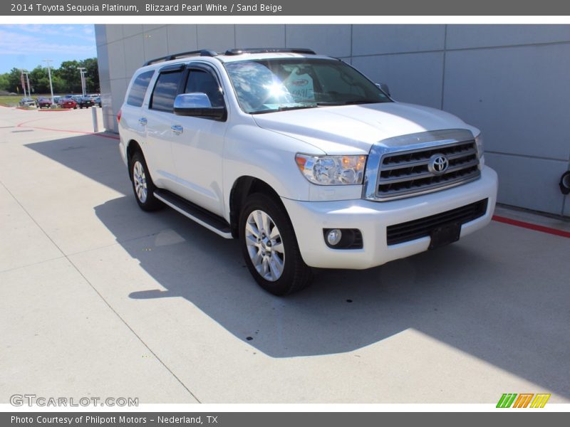Blizzard Pearl White / Sand Beige 2014 Toyota Sequoia Platinum