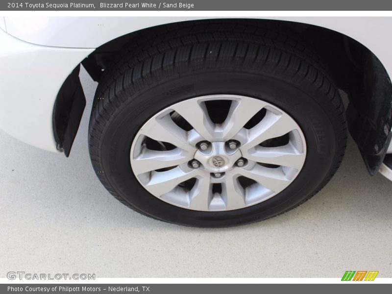 Blizzard Pearl White / Sand Beige 2014 Toyota Sequoia Platinum