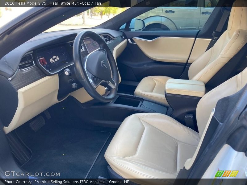  2016 Model S 75 Tan Interior