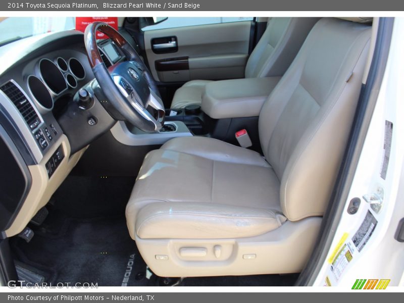 Blizzard Pearl White / Sand Beige 2014 Toyota Sequoia Platinum