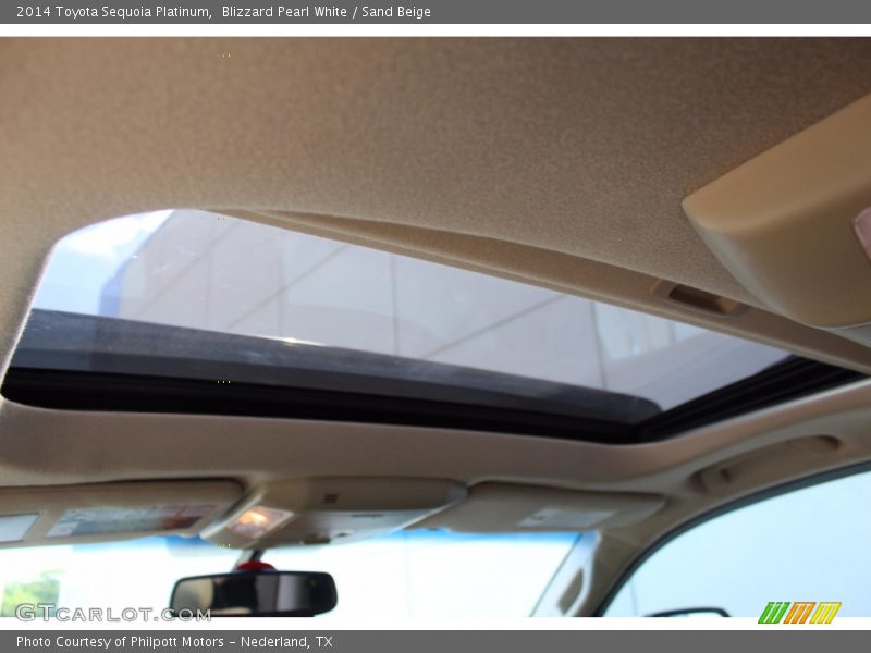 Blizzard Pearl White / Sand Beige 2014 Toyota Sequoia Platinum