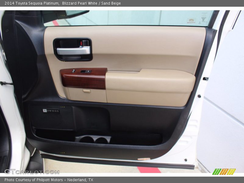 Blizzard Pearl White / Sand Beige 2014 Toyota Sequoia Platinum